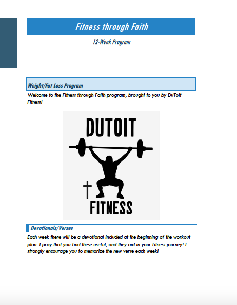 Fitness through Faith Weight/Fat Loss Program